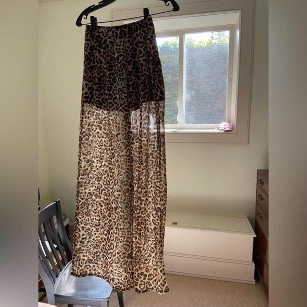 Forever 21 Leopard Print Wide Leg Pants